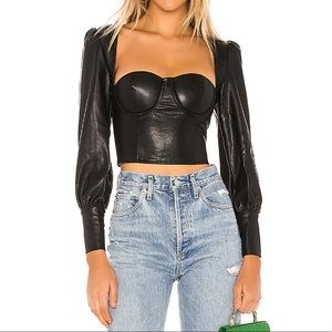 NBD Fia Long Sleeve Top in Black